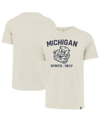 47 Brand '47 Cream Michigan Wolverines Duster Franklin T-shirt In White