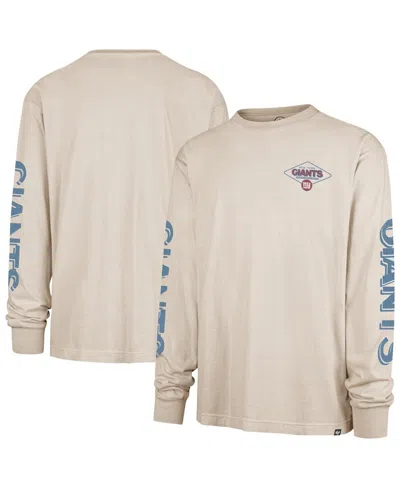47 BRAND MEN'S CREAM NEW YORK GIANTS CAIRN RAVINE FOUNDATION LONG SLEEVE T-SHIRT