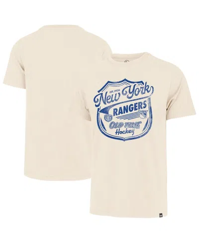 47 Brand Men's Cream New York Rangers Poke Check Franklin T-shirt