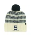 47 Brand Men's Cream Penn State Nittany Lions Vintage Tavern Cuffed With Pom Knit Hat In Cream