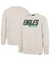 47 Brand Men's Cream Philadelphia Eagles Locked In Headline Pullover Sweatshirt In Cream