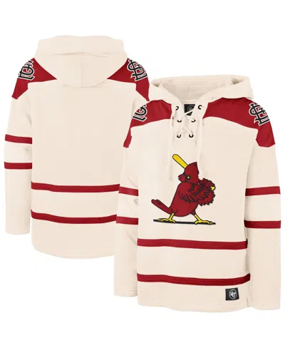 47 Brand Men's Cream St. Louis Cardinals Superior Lacer Pullover Hoodie