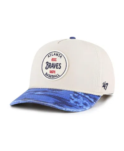 47 Brand Men's Cream/navy Atlanta Braves Fiji Rope Hitch Adjustable Hat In Multi