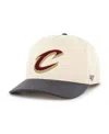 47 Brand Men's Cream/navy Cleveland Cavaliers Roscoe Hitch Adjustable Hat