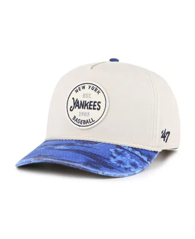 47 Brand Men's Cream/navy New York Yankees Fiji Rope Hitch Adjustable Hat In White
