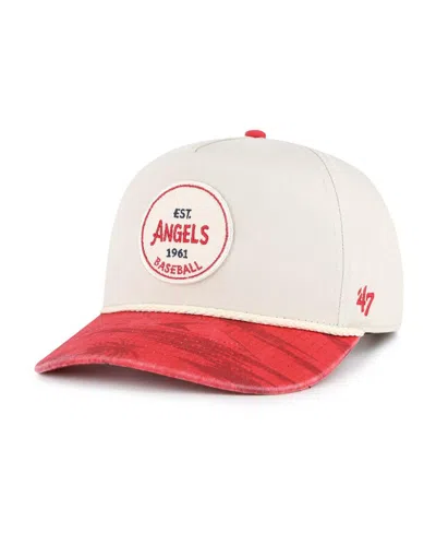 47 Brand Men's Cream/red Los Angeles Angels Fiji Rope Hitch Adjustable Hat In White