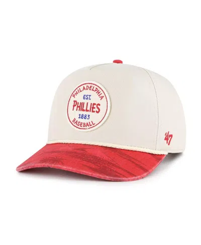 47 Brand Men's Cream/red Philadelphia Phillies Fiji Rope Hitch Adjustable Hat In Cream,red