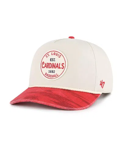 47 Brand Men's Cream/red St. Louis Cardinals Fiji Rope Hitch Adjustable Hat In Cream,red