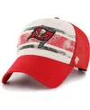 47 Brand Men's Cream/red Tampa Bay Buccaneers Breakout Mvp Trucker Adjustable Hat In Cream,red