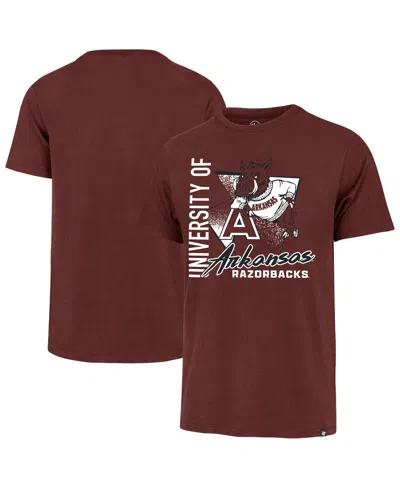 47 Brand Men's Crimson Arkansas Razorbacks Side Arm Franklin T-shirt