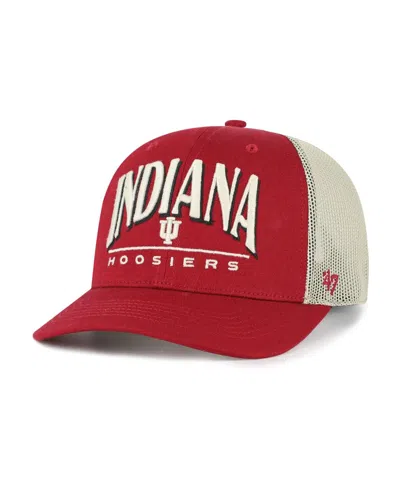 47 Brand Men's Crimson Indiana Hoosiers Arid Adjustable Trucker Hat In Red