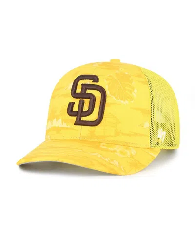 47 Brand Men's Gold San Diego Padres Fiji Trucker Adjustable Hat In Yellow