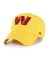47 Brand Men's Gold Washington Commanders Cleanup Adjustable Hat In Gold