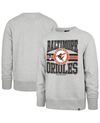 47 Brand Men's Gray Baltimore Orioles Letters Headline Pullover Sweatshirt