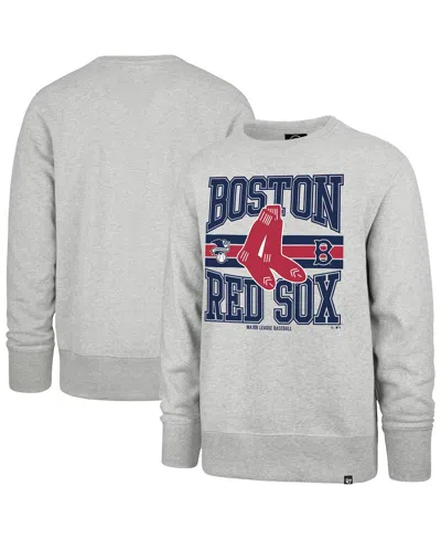 47 Brand Men's Gray Boston Red Sox Letters Headline Pullover Sweatshirt