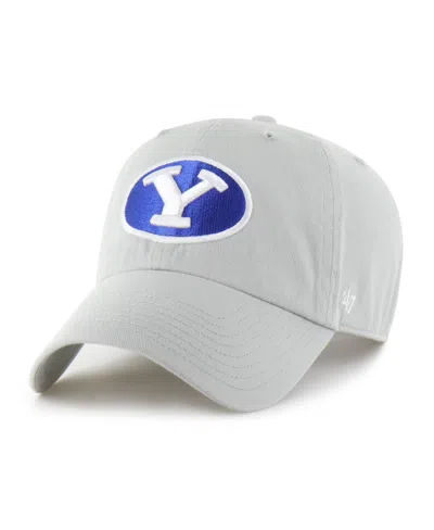 47 Brand Men's Gray Byu Cougars Clean Up Adjustable Hat
