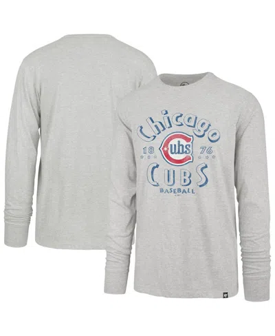 47 Brand Men's Gray Chicago Cubs Circle Change Franklin Long Sleeve T-shirt