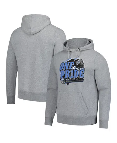 47 Brand Men's Gray Detroit Lions Regional Headline Pullover Hoodie
