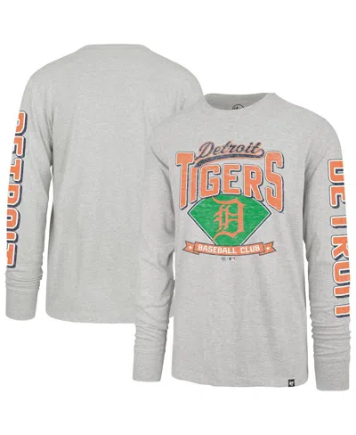 47 Brand Men's Gray Detroit Tigers Fair Ball Franklin Long Sleeve T-shirt
