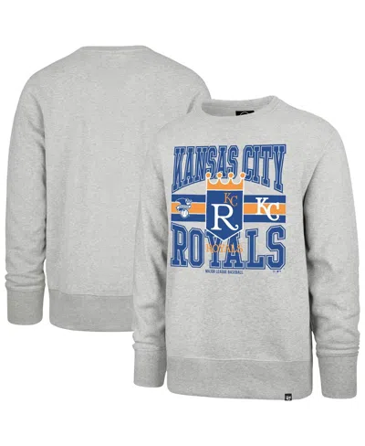 47 Brand Men's Gray Kansas City Royals Letters Headline Pullover Sweatshirt