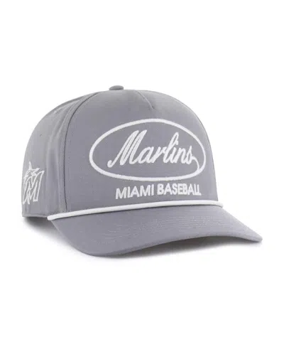 47 Brand Men's Gray Miami Marlins Foundational Hitch Adjustable Hat