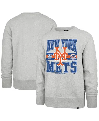 47 Brand Men's Gray New York Mets Letters Headline Pullover Sweatshirt
