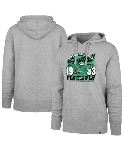 47 Brand Men's Gray Philadelphia Eagles Regional Headline Pullover Hoodie