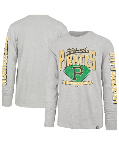 47 Brand Men's Gray Pittsburgh Pirates Fair Ball Franklin Long Sleeve T-shirt