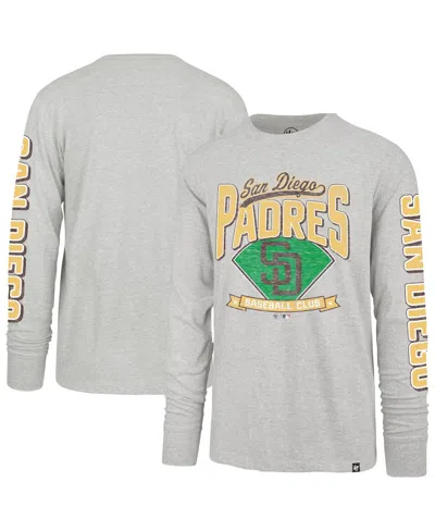 47 Brand Men's Gray San Diego Padres Fair Ball Franklin Long Sleeve T-shirt