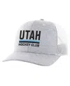 47 Brand Men's Gray Utah Hockey Team Harrington Adjustable Trucker Hat In Gray,white