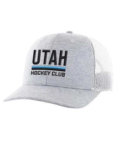 47 Brand Men's Gray Utah Hockey Team Harrington Adjustable Trucker Hat In Gray,white