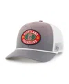 47 Brand Men's Gray/white Cleveland Guardians Tide Sweep Rope Trucker Adjustable Hat