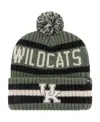47 Brand Men's Green Kentucky Wildcats Oht Military Appreciation Bering Cuffed Knit Hat With Pom In Green