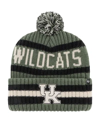 47 Brand Men's Green Kentucky Wildcats Oht Military Appreciation Bering Cuffed Knit Hat With Pom