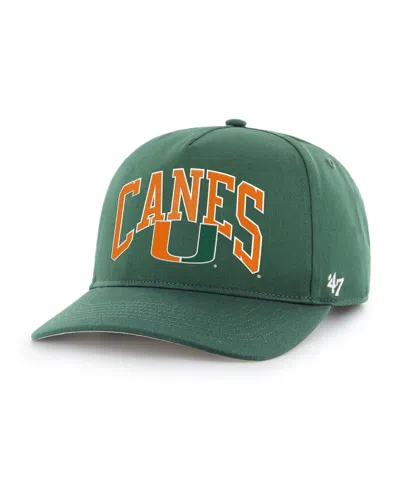 47 Brand Men's Green Miami Hurricanes Walk Tall Hitch Adjustable Hat