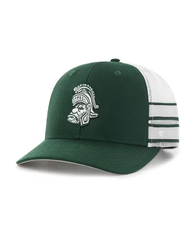 47 Brand Men's Green Michigan State Spartans Straight Eight Adjustable Trucker Hat