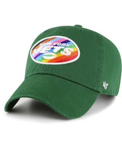 47 Brand Men's Green New York Jets Pride Cleanup Adjustable Hat