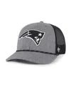 47 Brand Men's Heather Charcoal New England Patriots Carbon Rope Trucker Adjustable Hat
