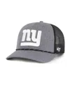 47 Brand Men's Heather Charcoal New York Giants Carbon Rope Trucker Adjustable Hat