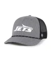 47 Brand Men's Heather Charcoal New York Jets Carbon Rope Trucker Adjustable Hat