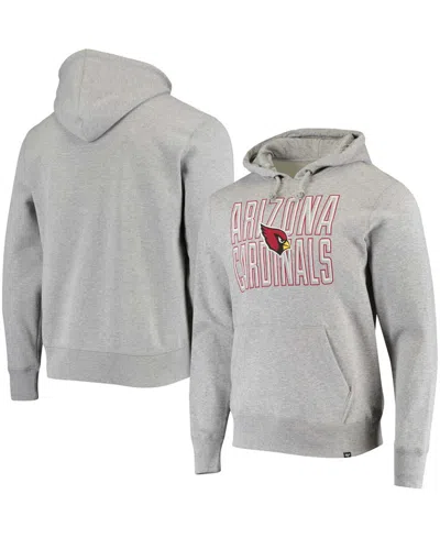 47 Brand Men's Heathered Gray Arizona Cardinals Bevel Pullover Hoodie In Heather Gray
