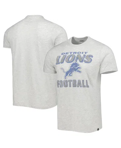 47 Brand Men's Heathered Gray Detroit Lions Dozer Franklin Lightweight T-shirt In White