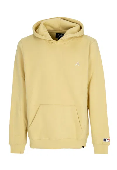 47 Brand Men's Hoodie Mlb Base Runner Emb Burnside Hoodie Atlbra Light Gold