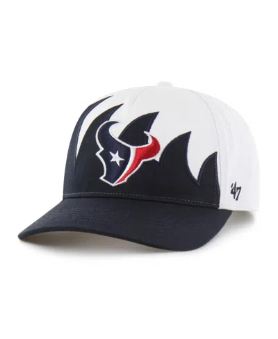 47 Brand Men's Houston Texans Jagged Hitch Snapback Baseball Cap In White