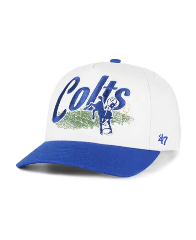 47 Brand Men's Indianapolis Colts Throwback Adjustable Enfield Baseball Cap In Cream