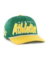 47 Brand Men's Kelly Green Athletics Drop Shadow Rope Hitch Adjustable Hat In Kelly Green