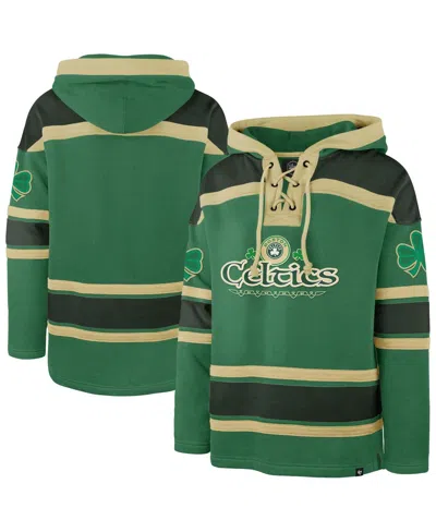 47 Brand Men's Kelly Green Boston Celtics Mclucky Superior Lace-up Pullover Hoodie Sweatshirt
