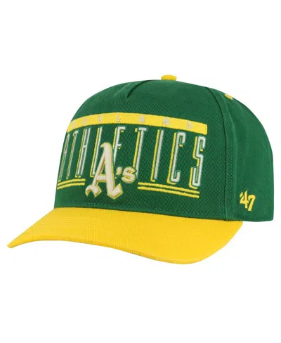47 Brand Men's Kelly-green Oakland Athletics Double Headed Baseline Hitch Adjustable Hat In Kelly Green