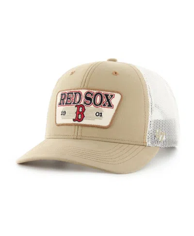 47 Brand Men's Khaki Boston Red Sox Ridgewood Trucker Adjustable Hats