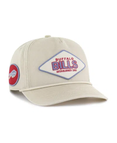47 Brand Men's Khaki Buffalo Bills Cairn Hitch Adjustable Hat In Brown